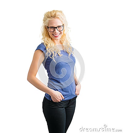 Portrait of hipster woman Stock Photo