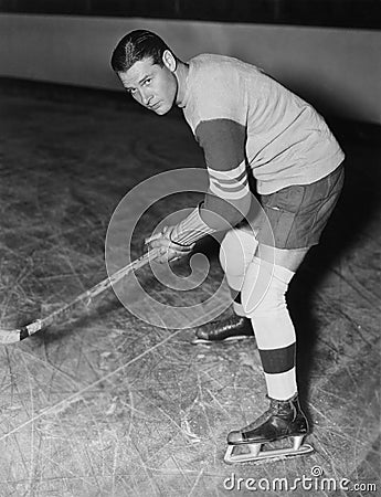 Portrait of hockey player Editorial Stock Photo