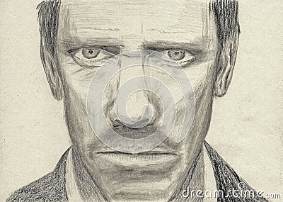Portrait of Hugh Laurie Stock Photo