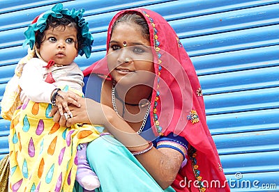 Portrait of an Indian gypsy woman Editorial Stock Photo