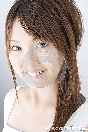 Portrait of Japanese woman Stock Photo