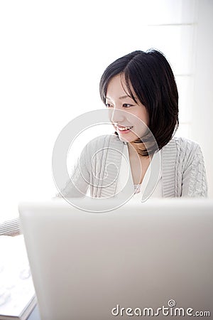 Portrait of Japanese woman Stock Photo