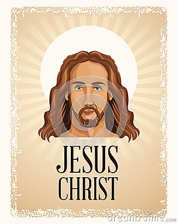 portrait jesus christ religious Cartoon Illustration