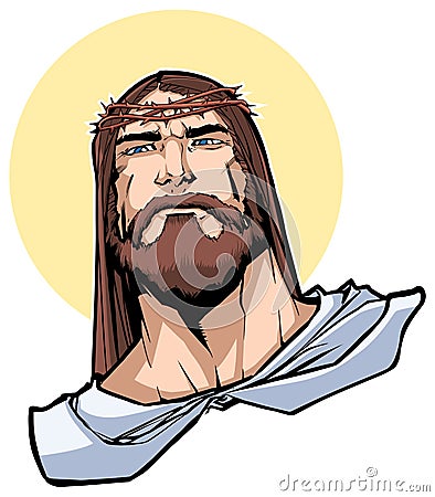 Jesus Portrait Illustration Vector Illustration