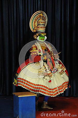 Portrait of Kathakali Dancers Editorial Stock Photo