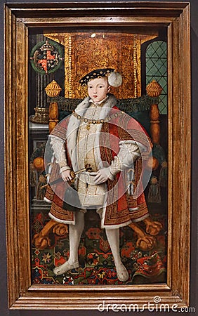 Portrait of King Edward VI Editorial Stock Photo