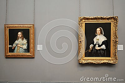 Bartholomeus van der Helst paintings at the National Gallery in London England Editorial Stock Photo