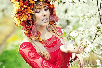 Portrait of the Lady Spring Stock Photo