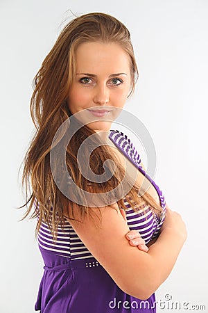 Portrait Latvian girl Stock Photo