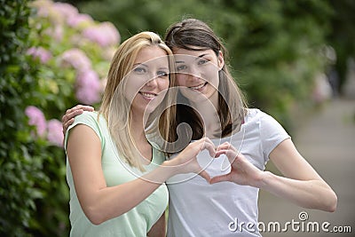 Portrait of a lesbian couple Stock Photo