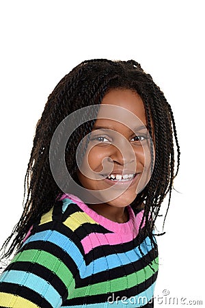 Portrait little black girl Stock Photo