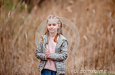 Little girl with spikelet Stock Photo