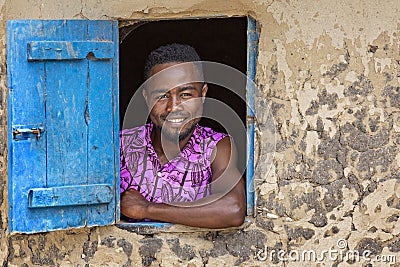 Portrait of local man in Uganda, Africa Editorial Stock Photo
