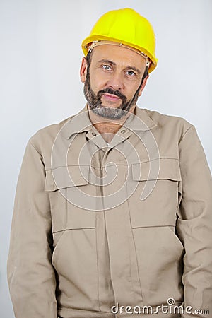 portrait lost builder Stock Photo