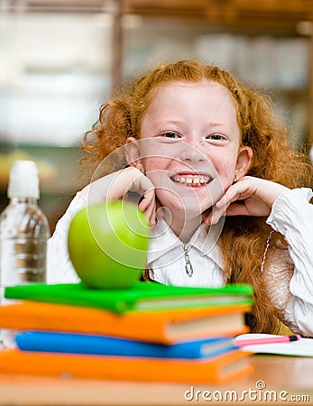 Portrait of lovely looking at camera with smile Stock Photo