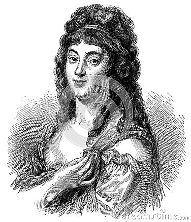 Portrait of Madame Roland (born Marie-Jeanne Phlipon) Stock Photo