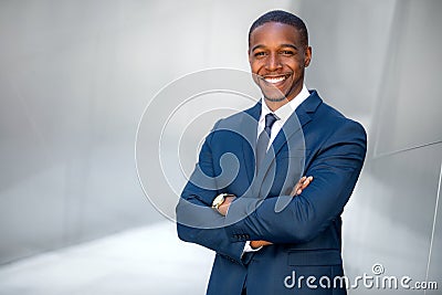 Portrait of male african american professional, possibly business executive corporate CEO, finance, attorney, lawyer, sales Stock Photo