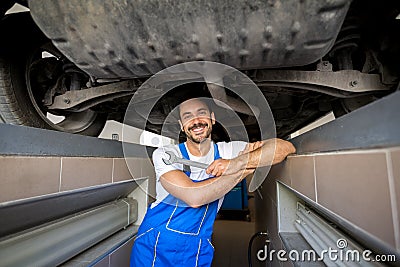 Portrait of male mechanic Stock Photo