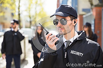 Portrait Of A Male Security Guard Stock Photo