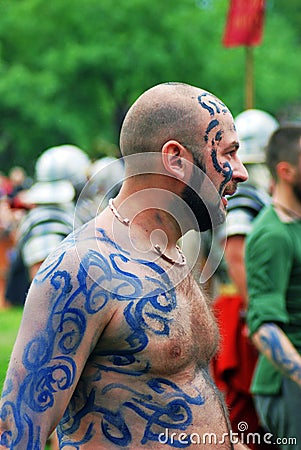 Portrait of a man, he is a reenactor Editorial Stock Photo