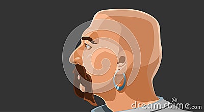 Portrait of a man Vector Illustration