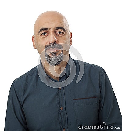 Portrait of man on white background Stock Photo