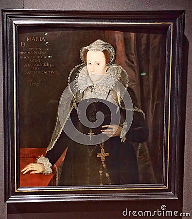 Portrait of Mary, Queen of Scots Editorial Stock Photo