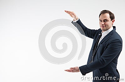 Portrait of a mature businessman on white background Stock Photo