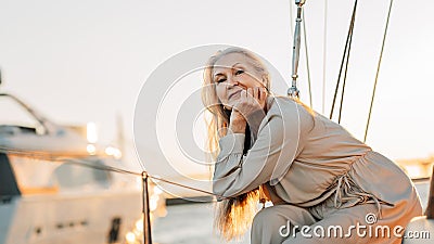 Portrait of a mature Caucasian woman Stock Photo