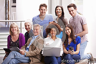 Portrait Of Mature Students On Further Education Course Stock Photo