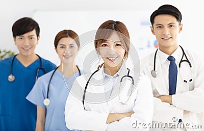 Portrait of medical team, doctors and nurses. Stock Photo