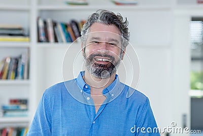Portrait of a middle aged man with grey hair Stock Photo
