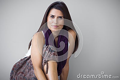 Portrait of middle aged woman Stock Photo