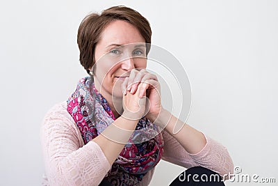 Portrait of a middle-aged woman. Stock Photo