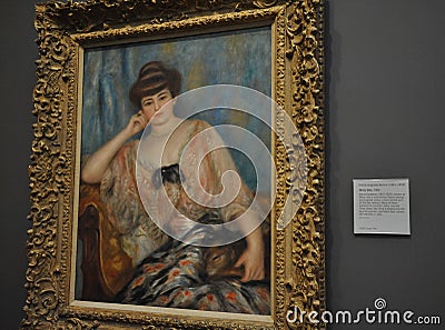 Portrait of Misia Godebska-Sert by Pierre-Auguste Renoir in London Editorial Stock Photo