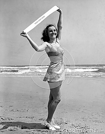 Portrait of Miss Atlantic City 1940 Stock Photo