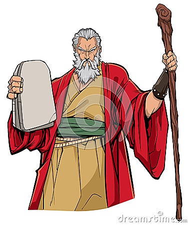 Moses Portrait Illustration Vector Illustration