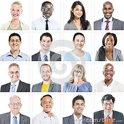 Portrait of Multiethnic Diverse Business People Stock Photo