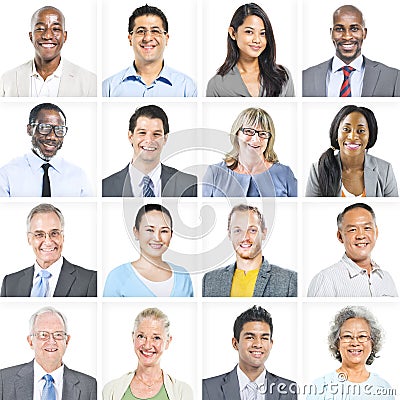 Portrait of Multiethnic Diverse Business People Stock Photo