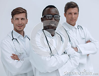 Portrait of a multinational group of doctors Stock Photo