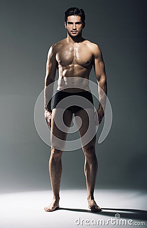 Portrait of the muscular handsome guy Stock Photo