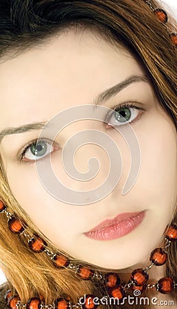 Portrait of a mysterious beautiful girl Stock Photo