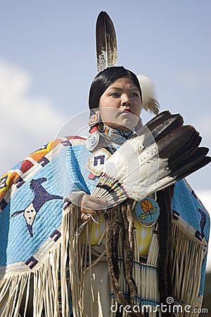 Portrait of Native American woman. Editorial Stock Photo