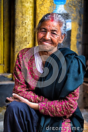 Portrait Of Nepali Woman Editorial Stock Photo