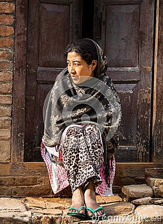 Portrait Of Nepali Woman Editorial Stock Photo