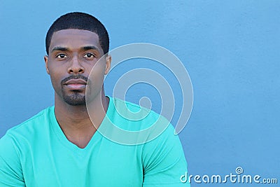 Portrait of a nice young attractive African man with copy space Stock Photo