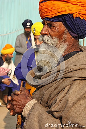 Portrait of a old sikh gentleman Editorial Stock Photo