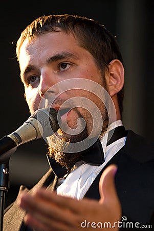 Portrait of opera singer Stock Photo