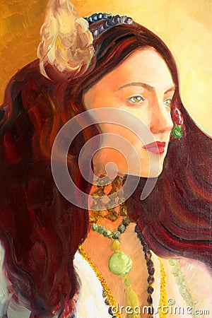 Portrait painting Stock Photo