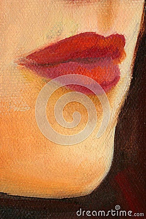 Portrait painting detail Stock Photo